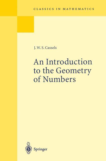 Cover: 9783540617884 | An Introduction to the Geometry of Numbers | J. W. S. Cassels | Buch