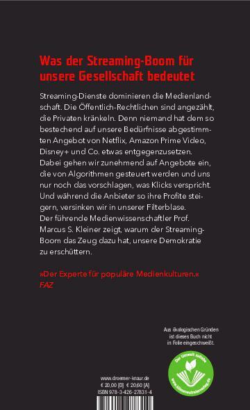 Rückseite: 9783426278314 | Streamland | Marcus S. Kleiner | Buch | 304 S. | Deutsch | 2020