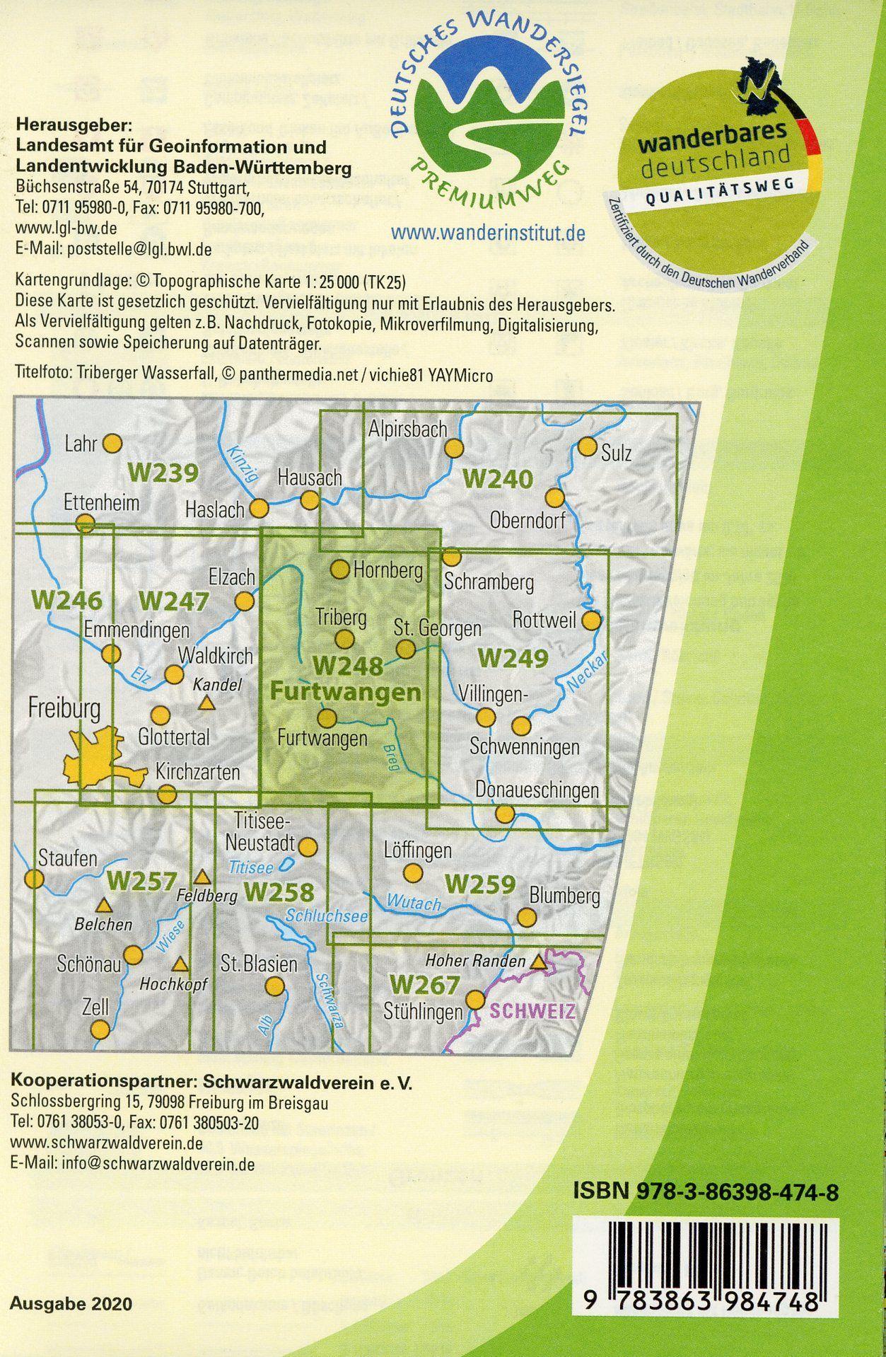 Bild: 9783863984748 | Wanderkarte 1:25 000 Furtwangen i. Schw. | LGL | (Land-)Karte | 2 S.