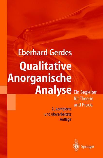 Cover: 9783540678755 | Qualitative Anorganische Analyse | Eberhard Gerdes | Taschenbuch