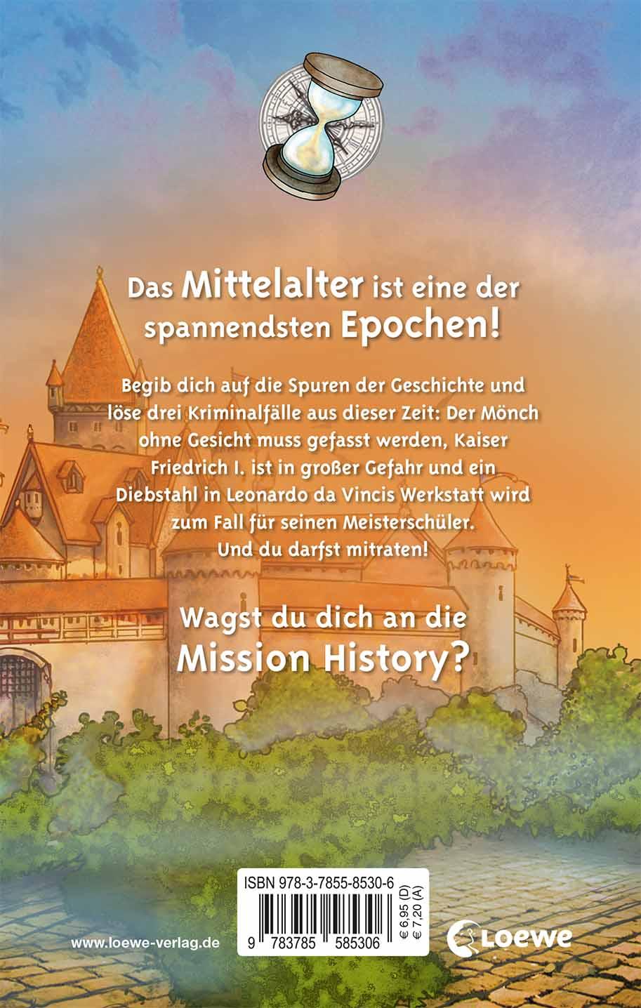 Rückseite: 9783785585306 | Mission History | Drei Ratekrimis aus dem Mittelalter | Lenk (u. a.)