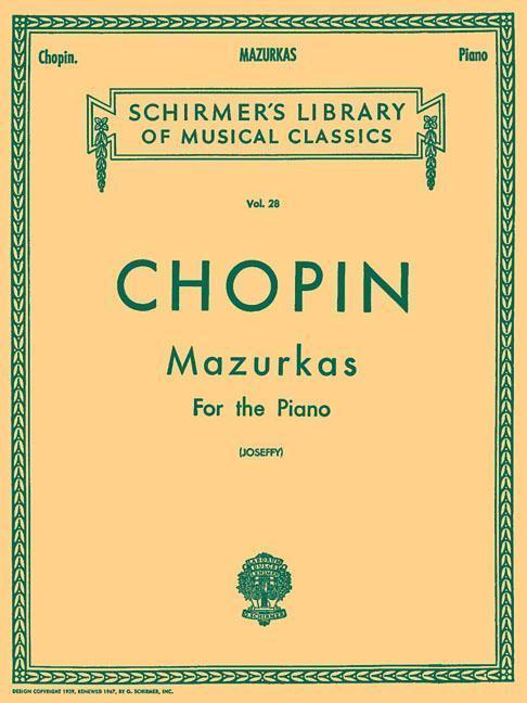 Cover: 73999521702 | Mazurkas | Schirmer Library of Classics Volume 28 Piano Solo | Joseffy