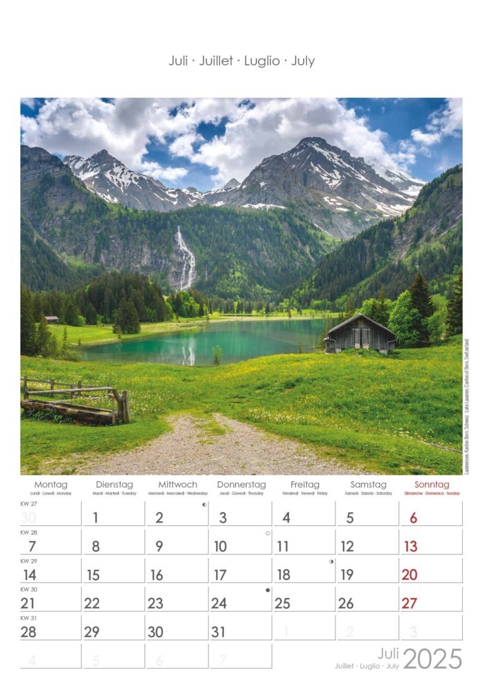 Bild: 4251732341091 | Alpha Edition - Alpen 2025 Bildkalender, 23,7x34cm, Wandkalender...