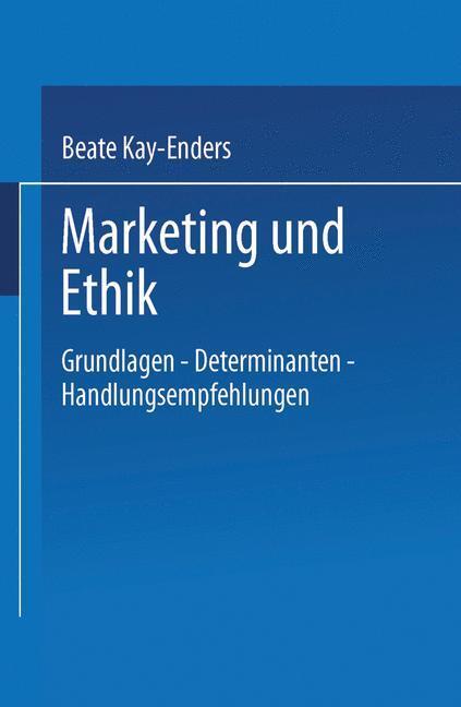 Cover: 9783824463411 | Marketing und Ethik | Taschenbuch | Paperback | Deutsch | 1996