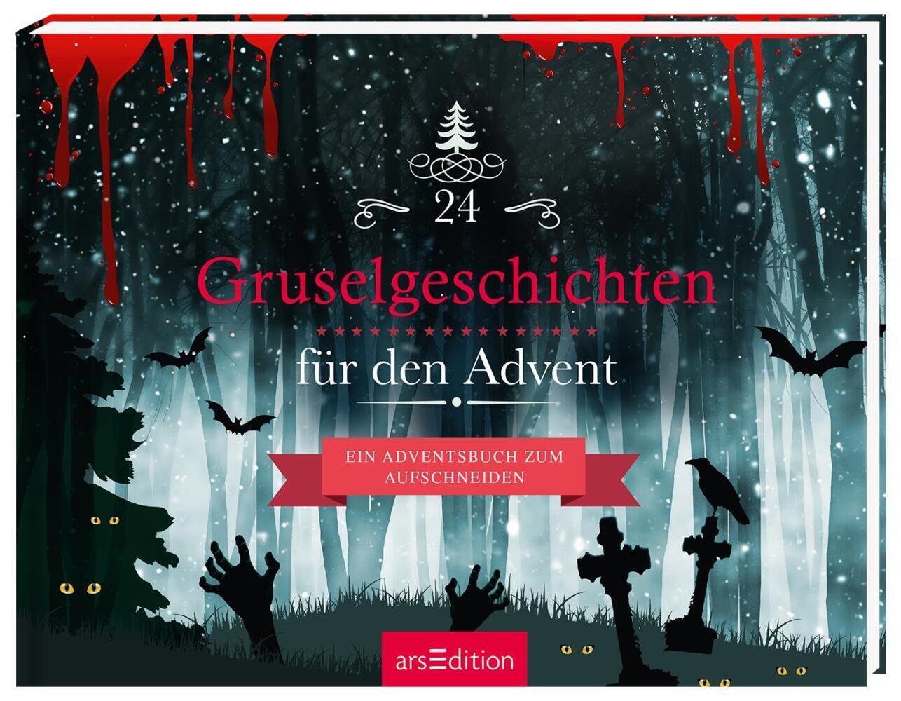 Cover: 9783845821214 | 24 Gruselgeschichten für den Advent | Ein Adventsbuch zum Aufschneiden
