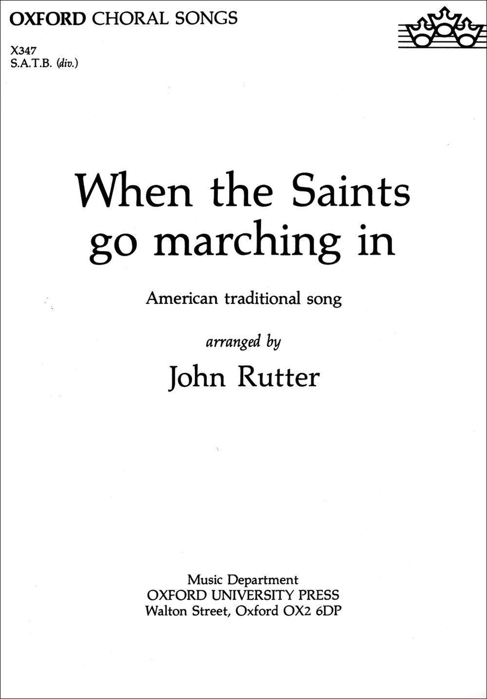 Cover: 9780193431515 | When The Saints Go Marching In | John Rutter | Noten | Klavierauszug