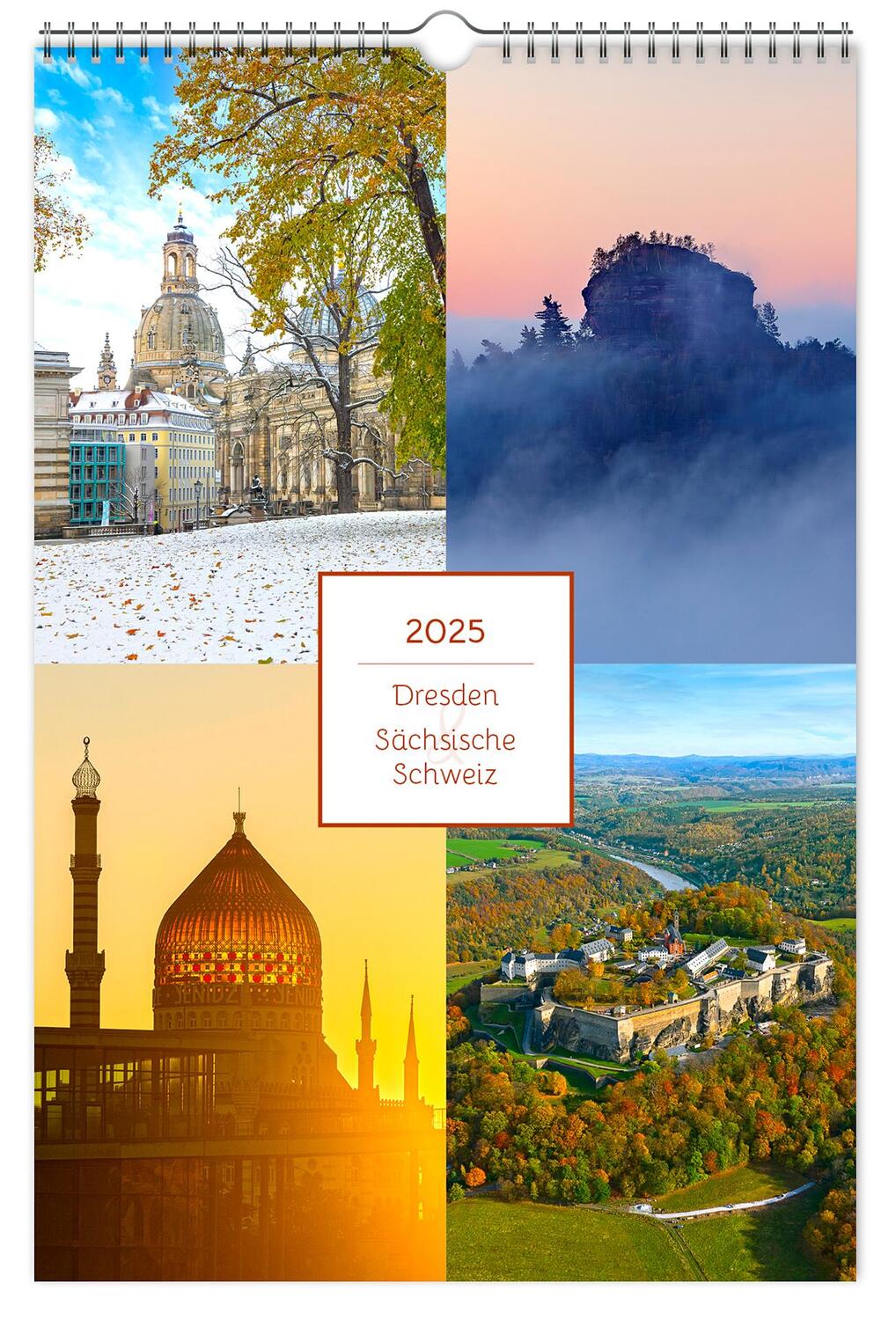 Cover: 9783910680678 | Kalender Dresden und Sächsische Schweiz 2025 | Peter Schubert | 2025