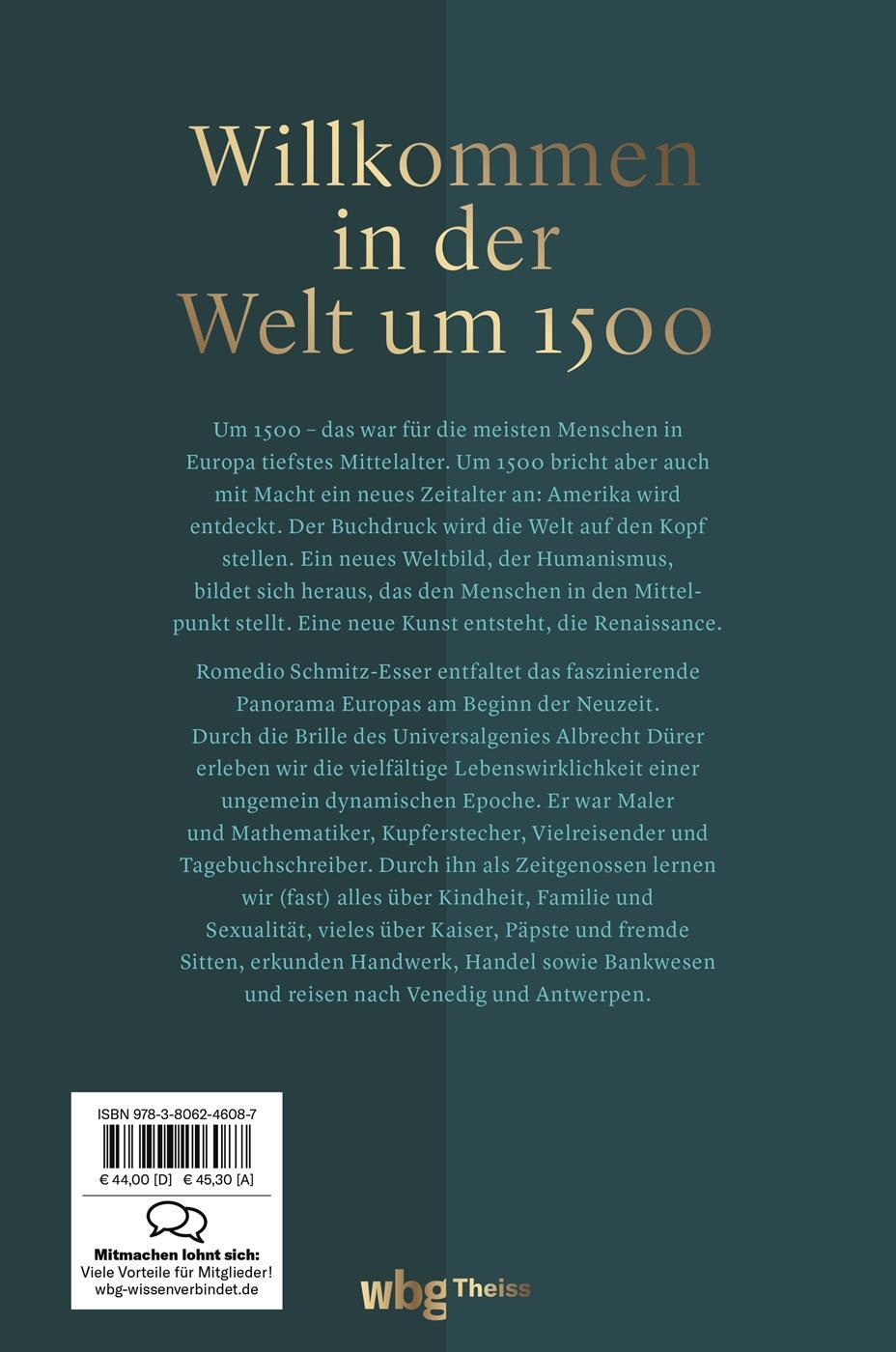 Rückseite: 9783806246087 | Um 1500 | Europa zur Zeit Albrecht Dürers | Romedio Schmitz-Esser