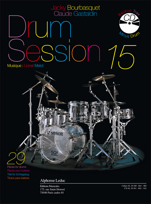 Cover: 9790046305603 | Drum Session 15 | Jacky_Bourbasquet | Drum Session (Leduc) | Buch + CD