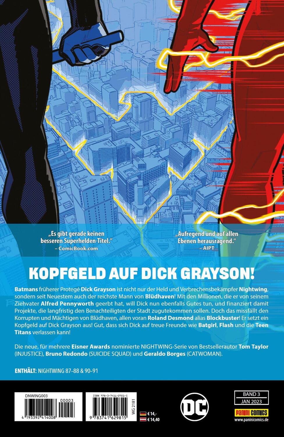 Rückseite: 9783741629815 | Nightwing | Bd. 3 (3. Serie): Grayson muss sterben! | Taylor (u. a.)