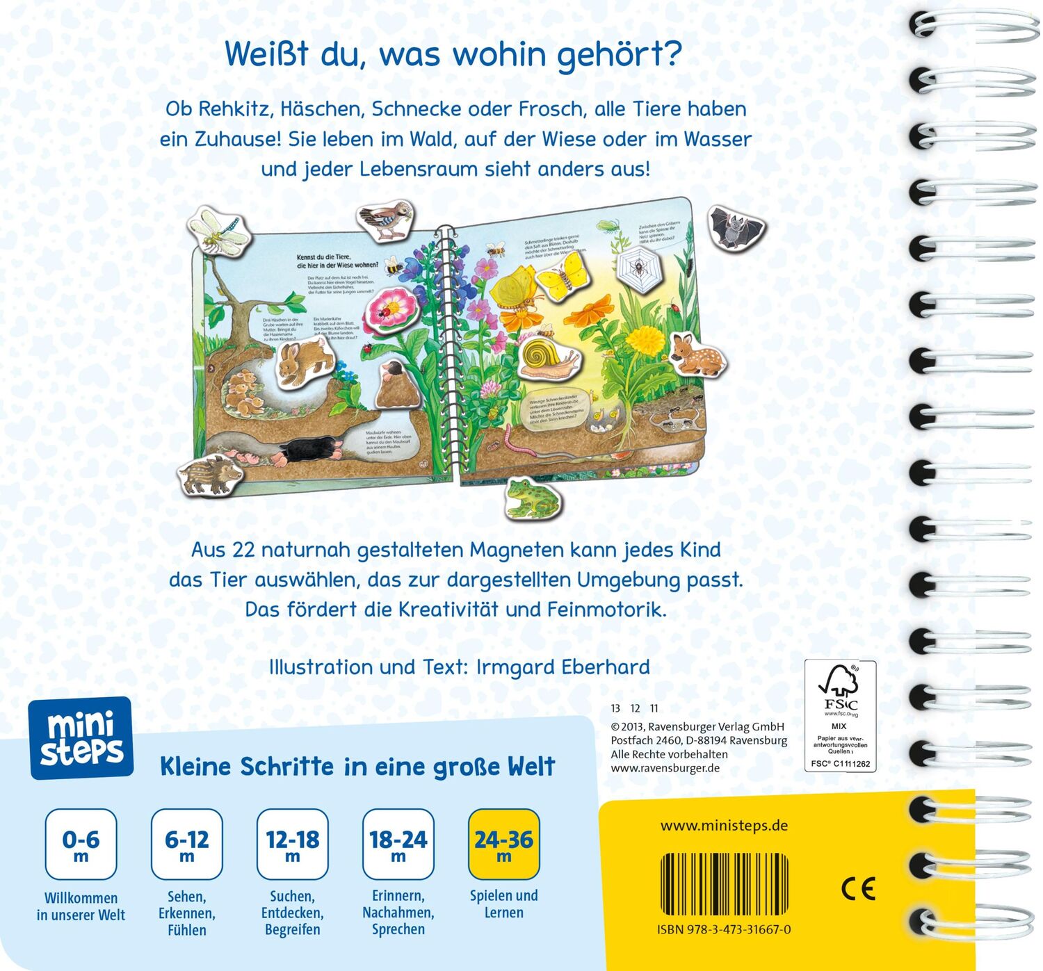 Rückseite: 9783473316670 | ministeps: Wer wohnt wo? | Irmgard Eberhard | Taschenbuch | 10 S.