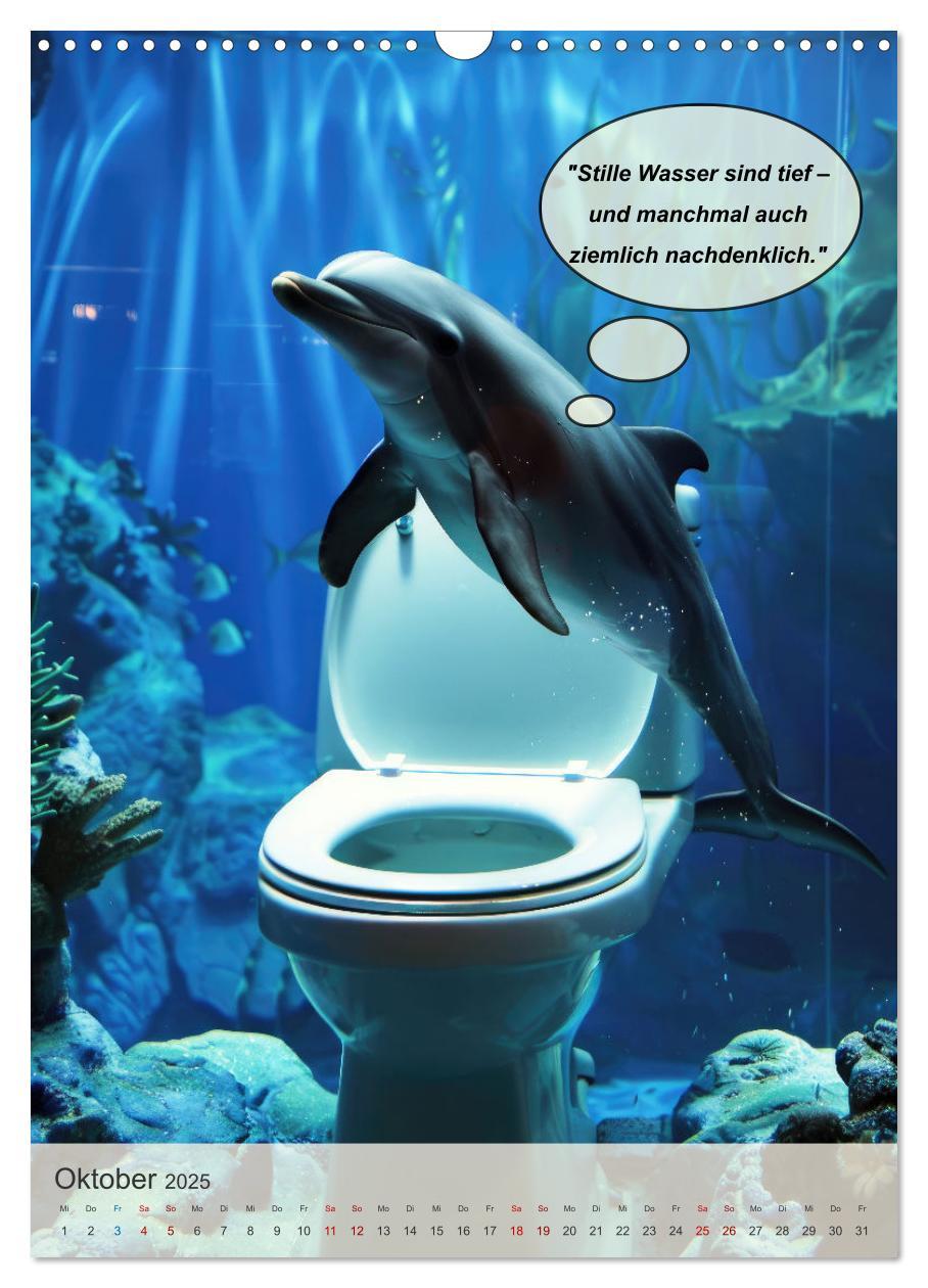 Bild: 9783457149591 | Tierisch lustiger Toilettenhumor (Wandkalender 2025 DIN A3 hoch),...