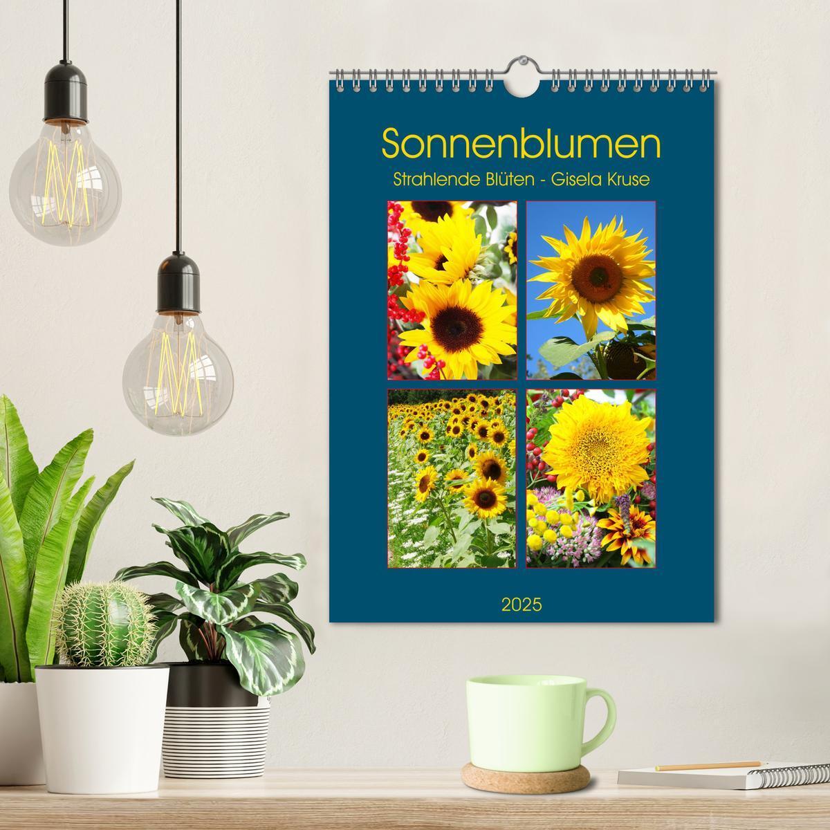 Bild: 9783435952076 | Sonnenblumen - Strahlende Blüten (Wandkalender 2025 DIN A4 hoch),...