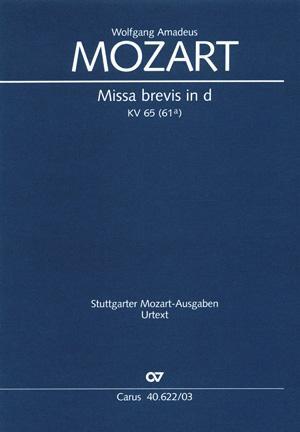 Cover: 9790007084271 | Missa brevis in d (Klavierauszug) | KV 65 (61a), 1769 | Mozart | 28 S.