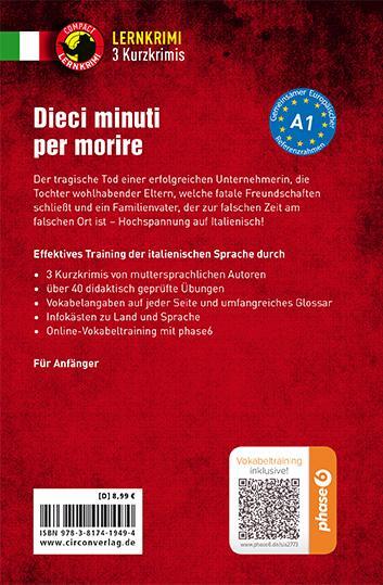 Rückseite: 9783817419494 | Dieci minuti per morire | Italienisch A1 | Puccetti (u. a.) | Buch