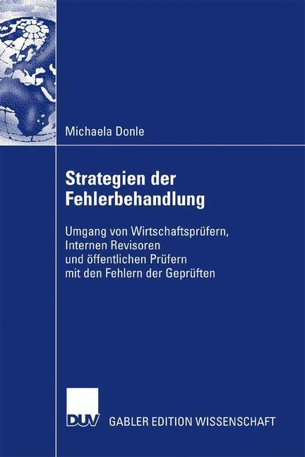 Cover: 9783835007130 | Strategien der Fehlerbehandlung | Michaela Donle | Taschenbuch | xvii