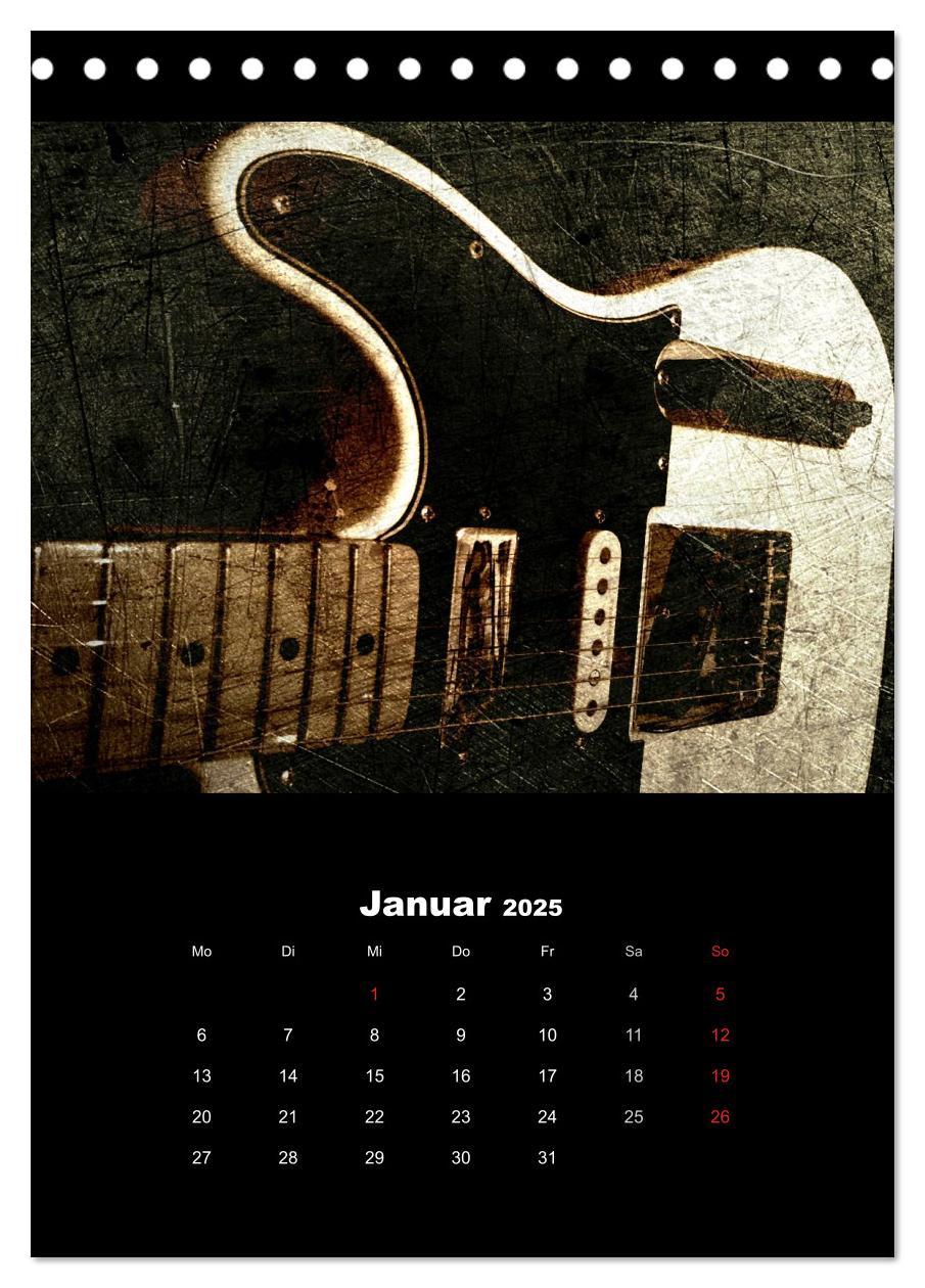 Bild: 9783457015186 | Vintage Gitarren (Tischkalender 2025 DIN A5 hoch), CALVENDO...