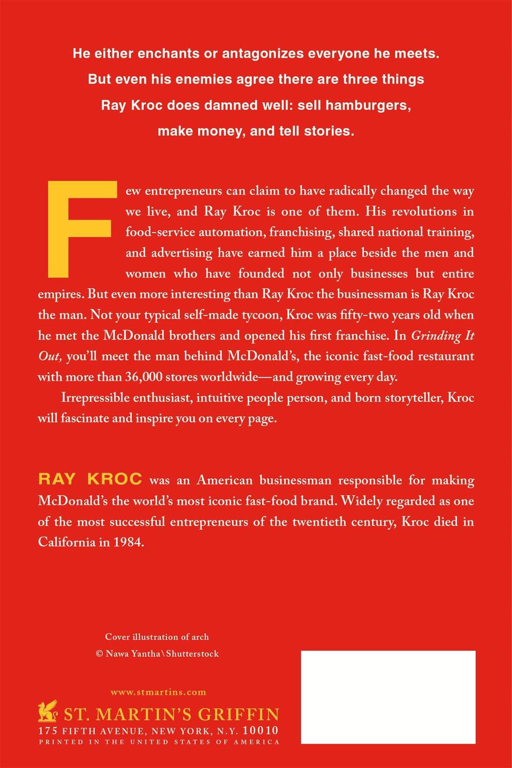 Rückseite: 9781250127501 | Grinding It Out | The Making of McDonald's | Ray Kroc | Taschenbuch