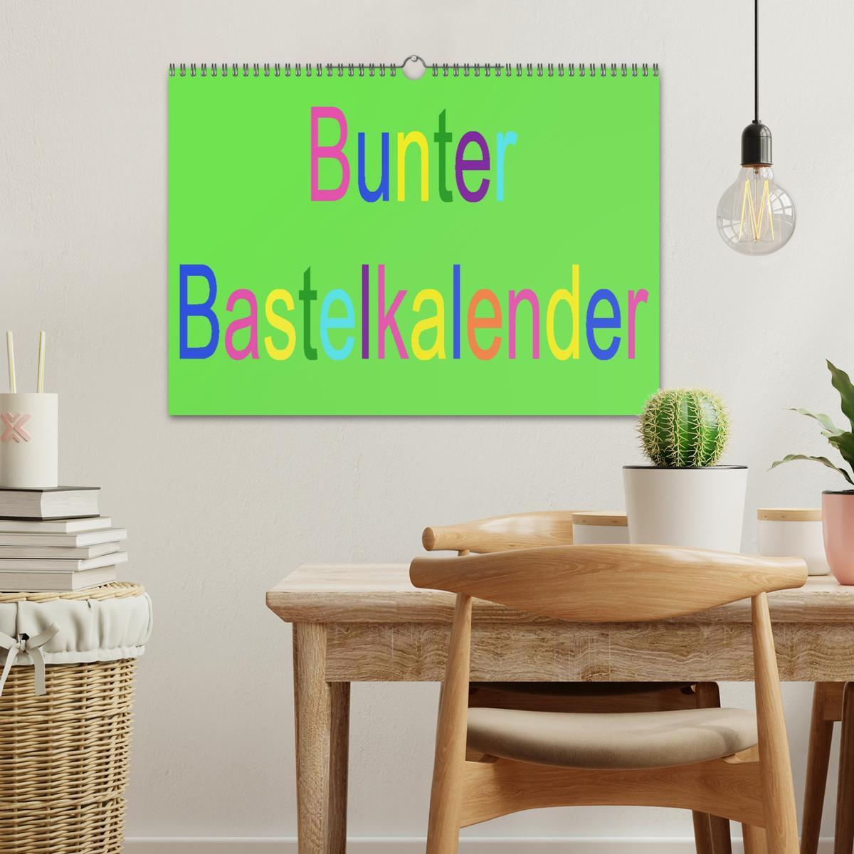 Bild: 9783435552238 | Bunter Bastelkalender (Wandkalender 2025 DIN A3 quer), CALVENDO...