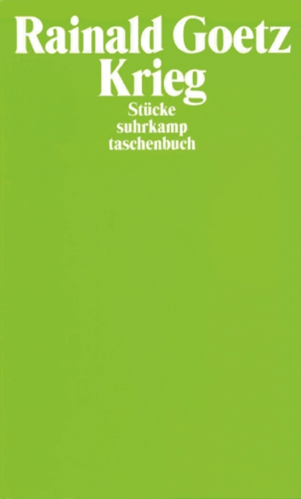 Cover: 9783518399903 | Krieg | Stücke | Rainald Goetz | Taschenbuch | Suhrkamp