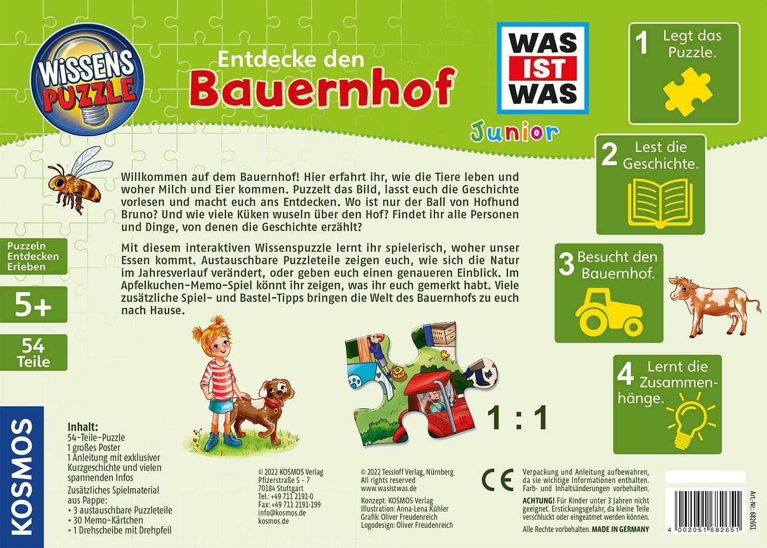 Bild: 4002051682651 | Wissenspuzzle: WAS IST WAS junior - Entdecke den Bauernhof | Spiel