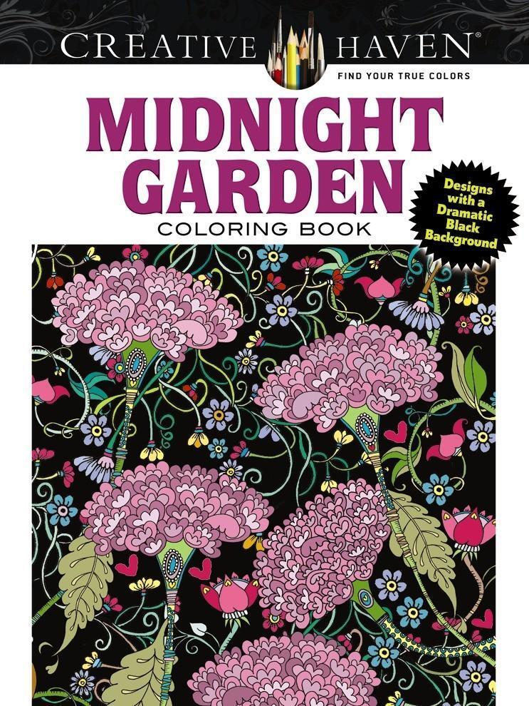 Cover: 9780486803180 | Creative Haven Midnight Garden Coloring Book: Heart &amp; Flower...