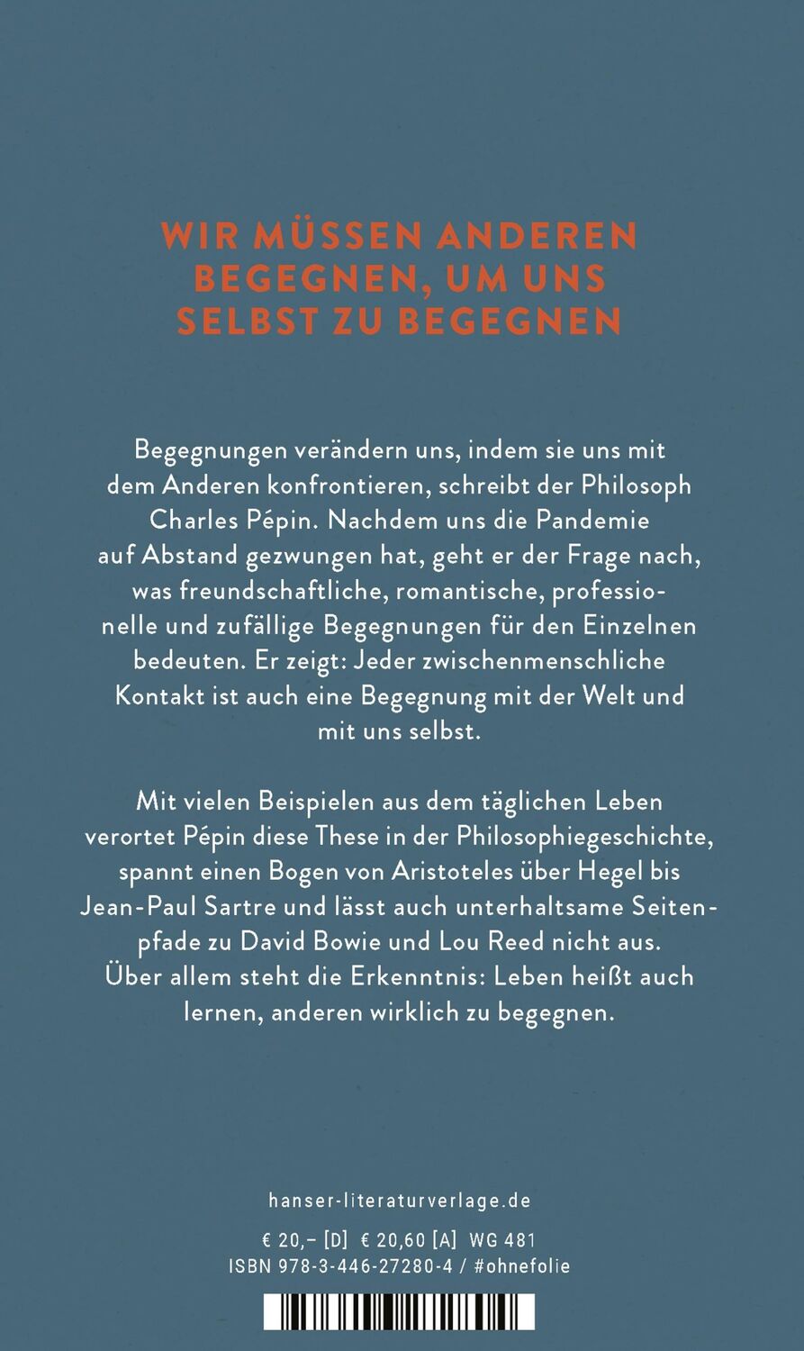 Bild: 9783446272804 | Kleine Philosophie der Begegnung | Charles Pépin | Buch | 256 S.