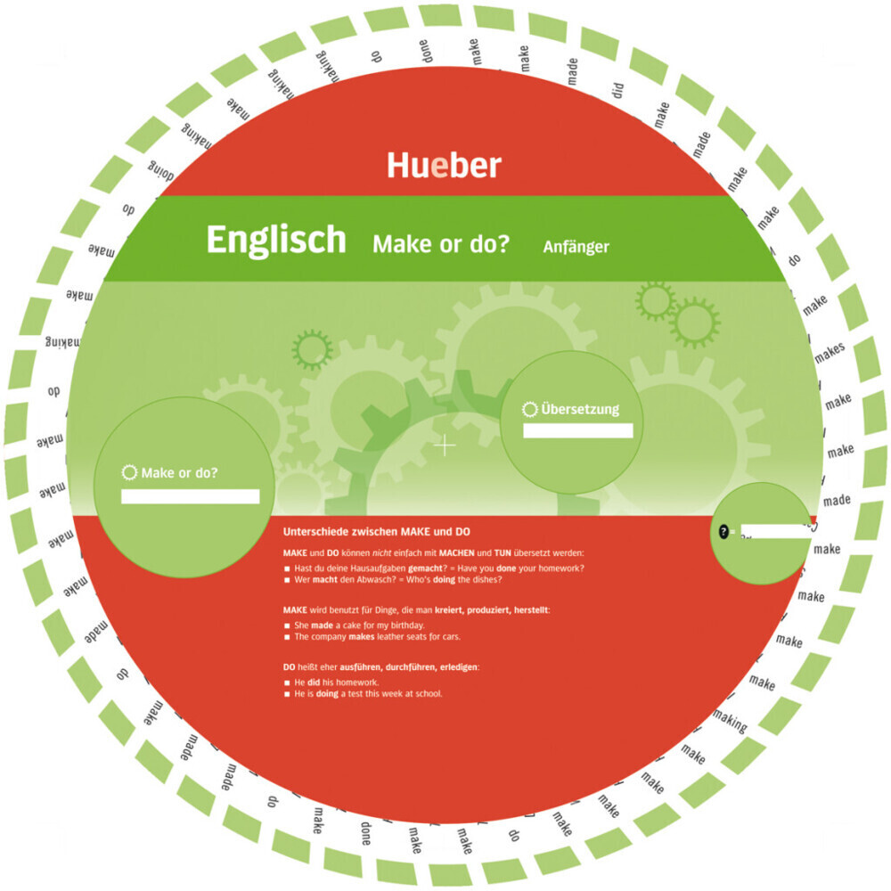 Cover: 9783191595463 | Wheel - Englisch - Make or Do? | Hueber Verlag GmbH & Co. KG | 2020