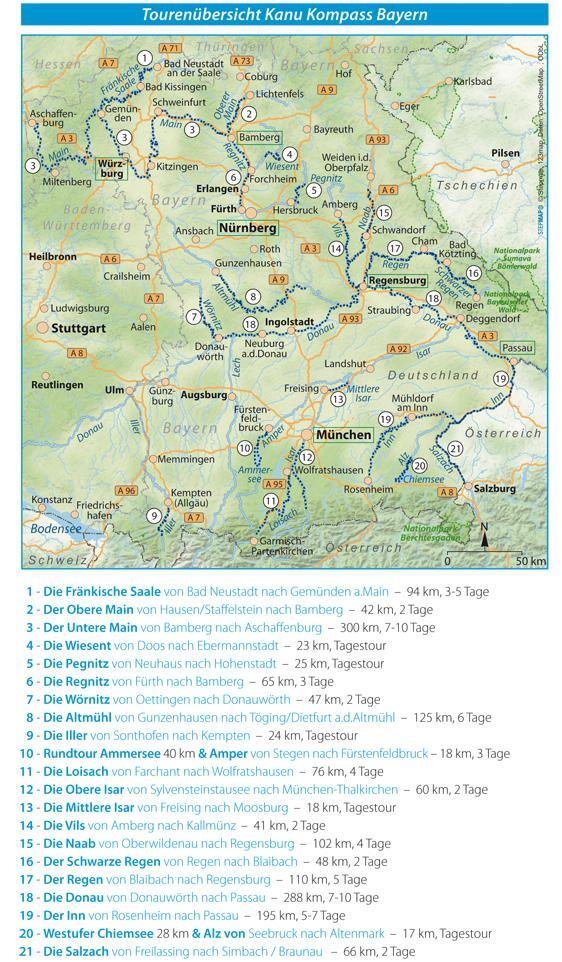 Bild: 9783985131068 | Kanu Kompass Bayern | Das Reisehandbuch zum Kanuwandern | Hennemann