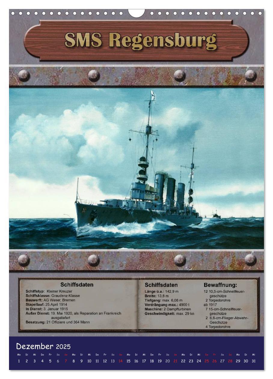 Bild: 9783457060148 | Die kaiserliche Marine 1871 - 1918 (Wandkalender 2025 DIN A3 hoch),...