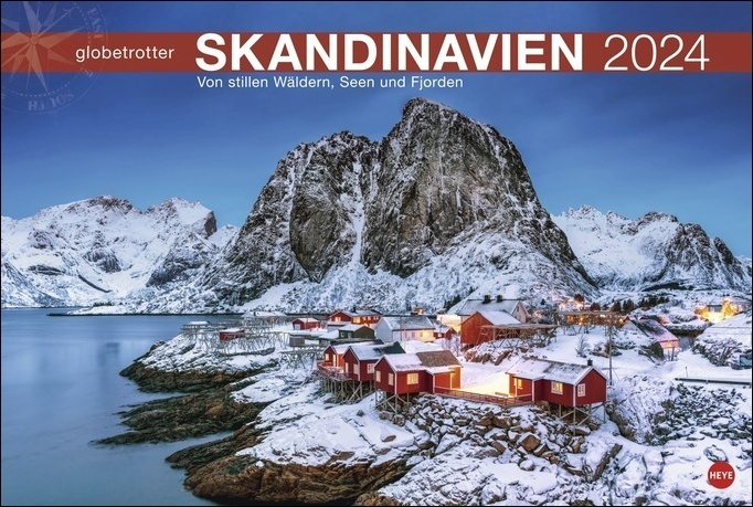 Cover: 9783756400935 | Skandinavien Globetrotter Kalender 2024. Stille Wasser, rote...