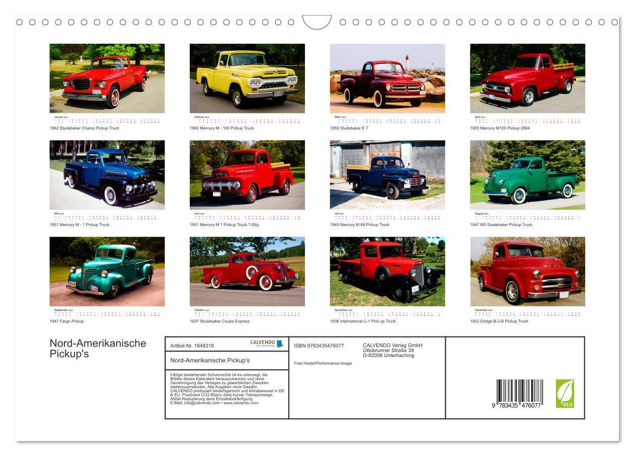 Bild: 9783435476077 | Nord-Amerikanische Pickup's (Wandkalender 2025 DIN A3 quer),...