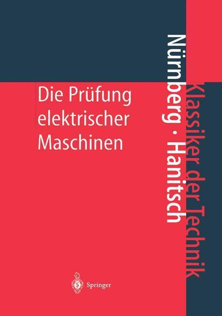 Cover: 9783642625503 | Die Prüfung elektrischer Maschinen | R. Hanitsch (u. a.) | Taschenbuch