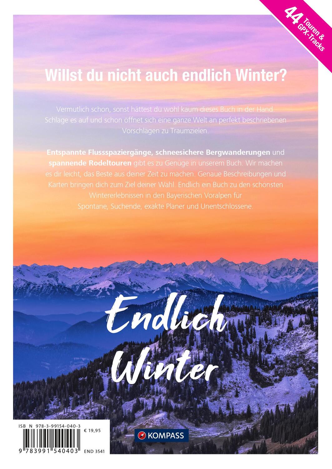 Rückseite: 9783991540403 | KOMPASS Endlich Endlich Winter, Bayerische Voralpen | Taschenbuch