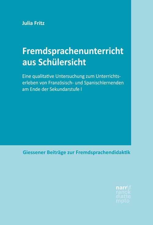 Cover: 9783823384083 | Fremdsprachenunterricht aus Schülersicht | Julia Fritz | Taschenbuch