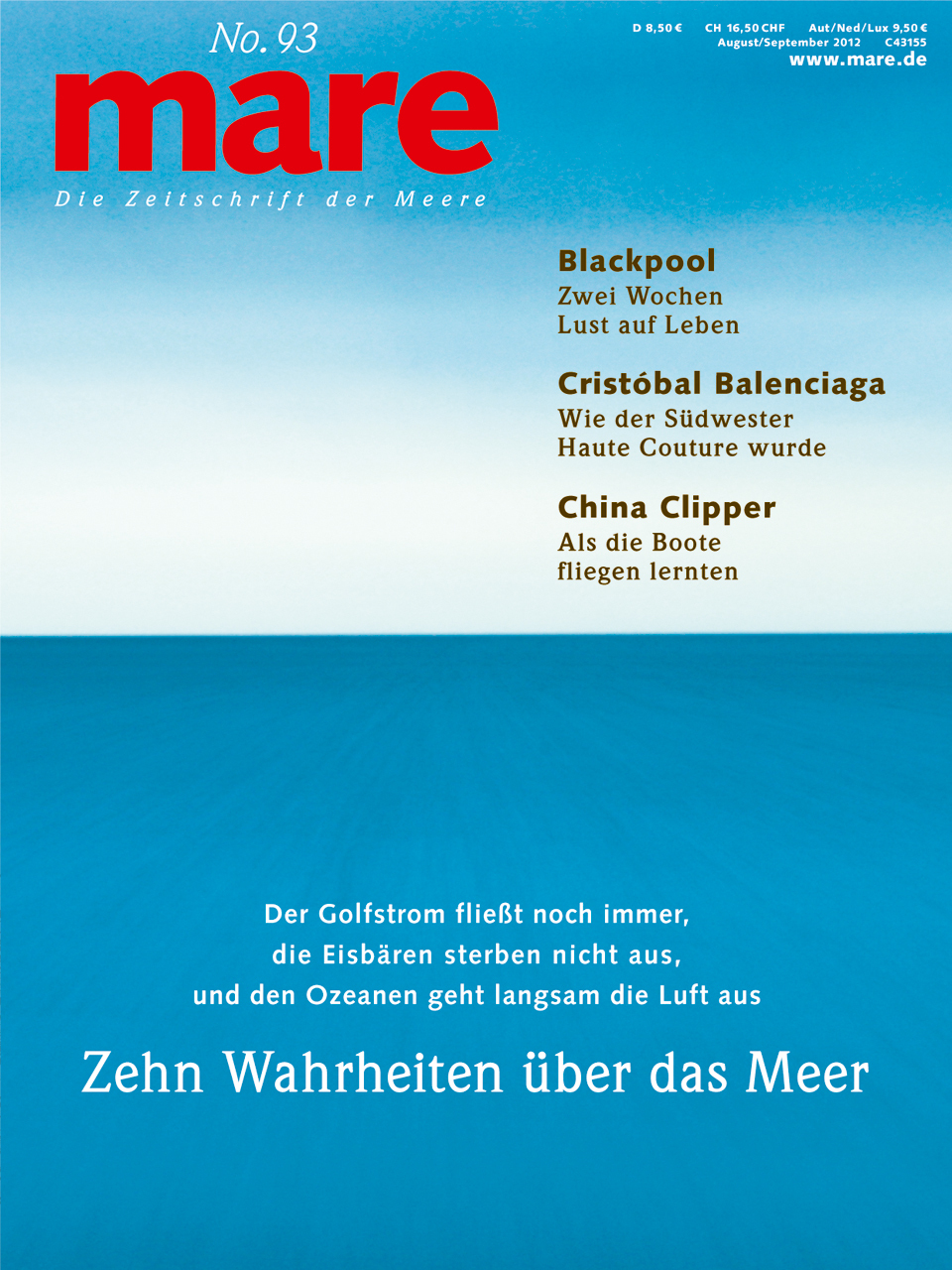 Cover: 9783866480247 | Zehn Wahrheiten über das Meer | mare - die Zeitschrift der Meere 93
