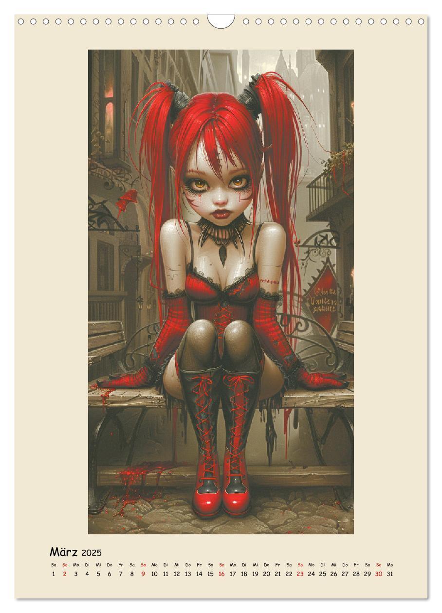 Bild: 9783457126783 | Gothic-Girls. Bizzare Comic-Art (Wandkalender 2025 DIN A3 hoch),...