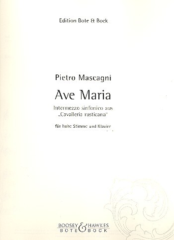 Cover: 9790202506783 | Cavalleria rusticana | Ave Maria | Pietro Mascagni | Buch