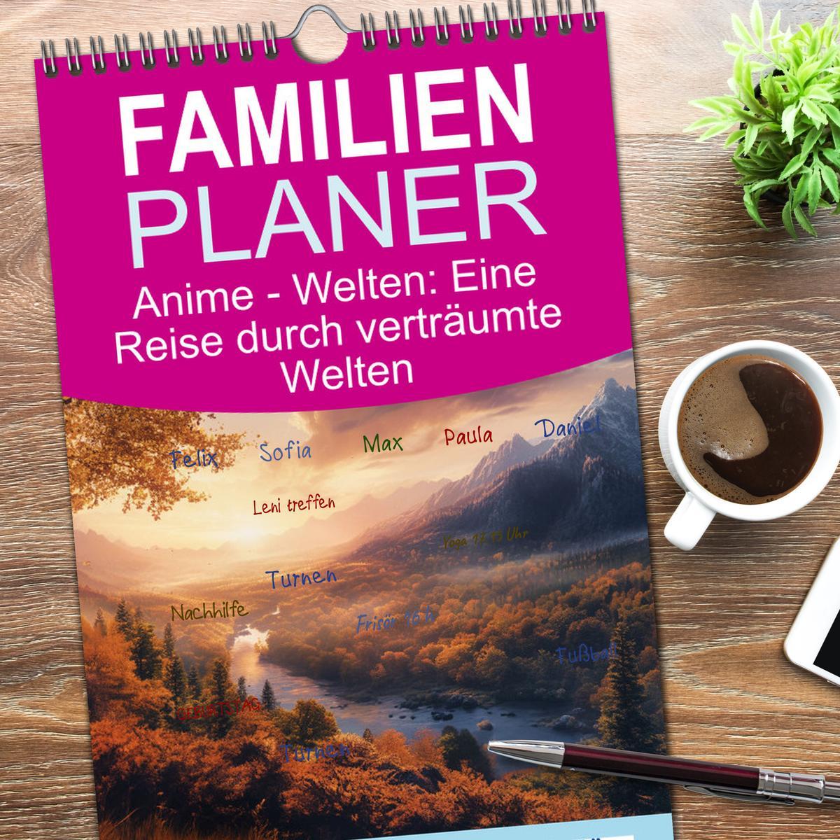 Bild: 9783457191569 | Familienplaner 2025 - Anime - Welten: Eine Reise durch verträumte...