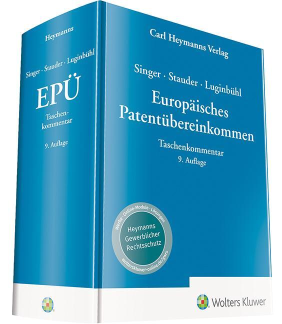 Cover: 9783452300010 | Singer / Stauder / Luginbühl, EPÜ - Europäisches Patentübereinkommen