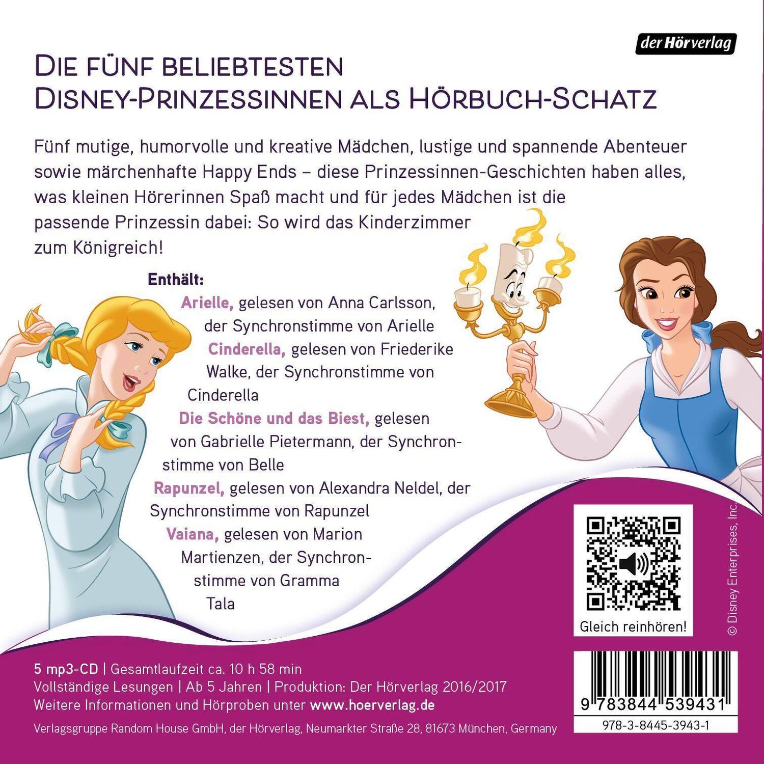 Bild: 9783844539431 | Disney Prinzessin: Die schönsten Geschichten | MP3 | 5 | Deutsch