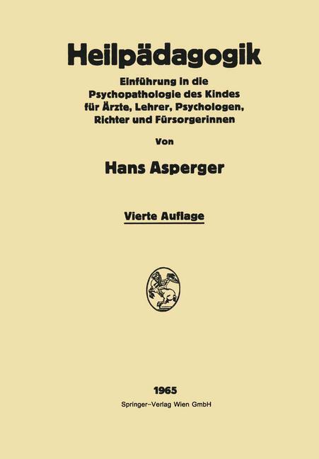 Cover: 9783662271360 | Heilpädagogik | Hans Asperger | Taschenbuch | Paperback | Deutsch