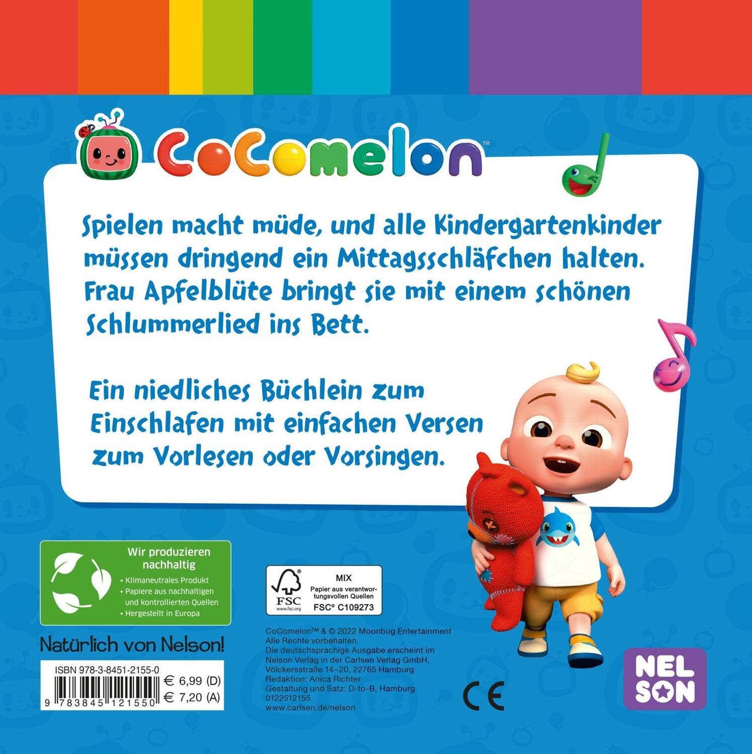 Rückseite: 9783845121550 | CoComelon: Das Schlummerlied | Buch | Pappbilderbuch | Deutsch | 2022