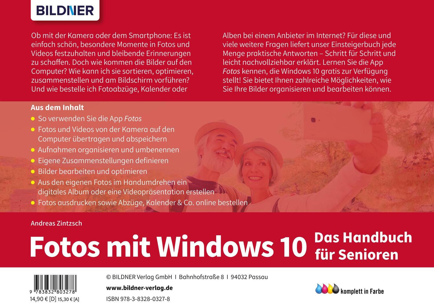 Rückseite: 9783832803278 | Fotos mit Windows 10 - Das Handbuch für Senioren: Fotos und Videos...