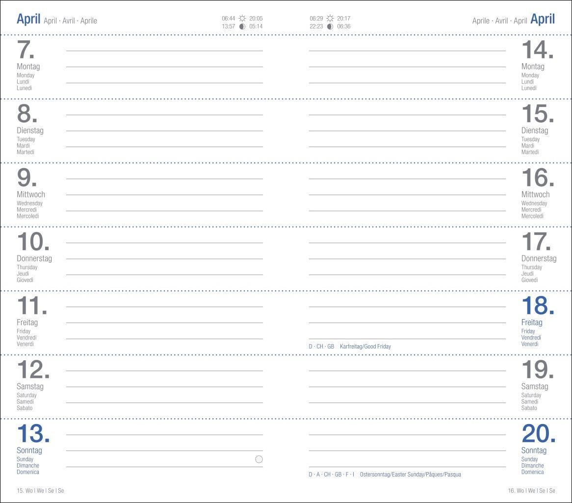 Bild: 9783756408054 | Wochen-Taschenkalender, schwarz 2025 | Heye | Buch | Bürokalender Heye