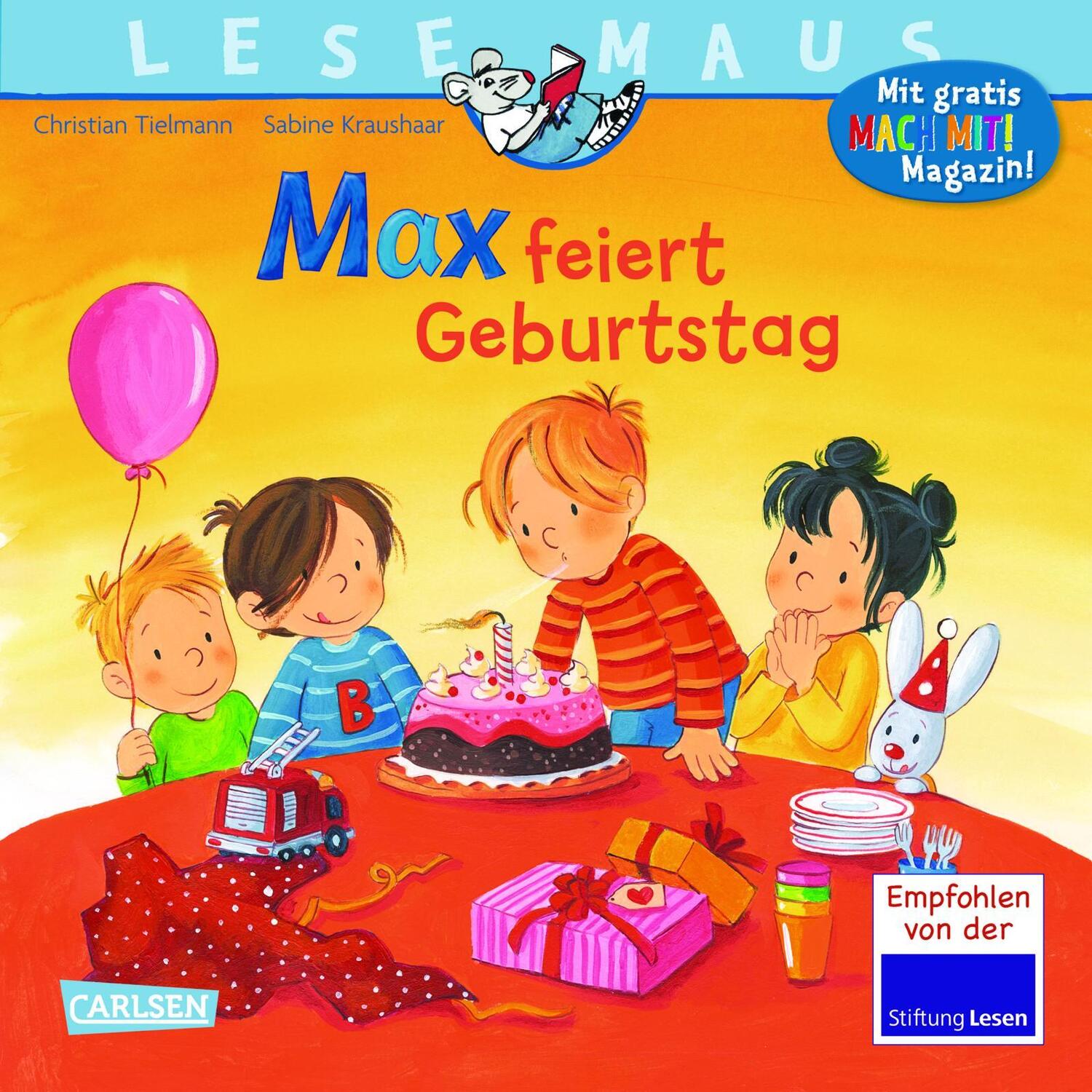Cover: 9783551086754 | LESEMAUS 21: Max feiert Geburtstag | Christian Tielmann | Taschenbuch