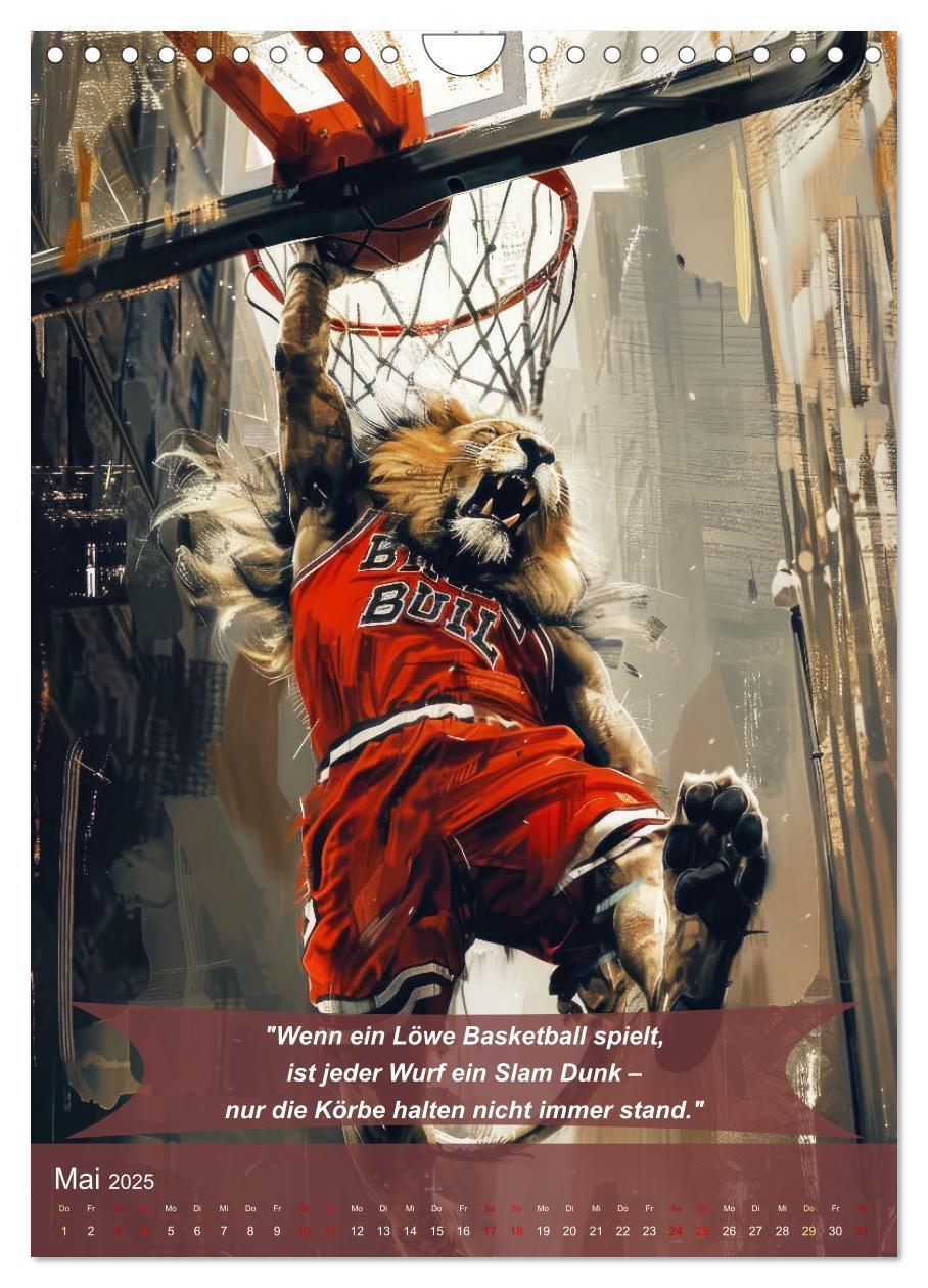 Bild: 9783457167632 | Der tierisch lustige Basketball-Kalender (Wandkalender 2025 DIN A4...