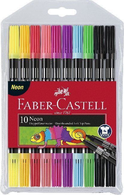 Cover: 4005401511090 | Faber-Castell Doppelfasermaler 10er Etui neon | Stück | Plastik | 2019