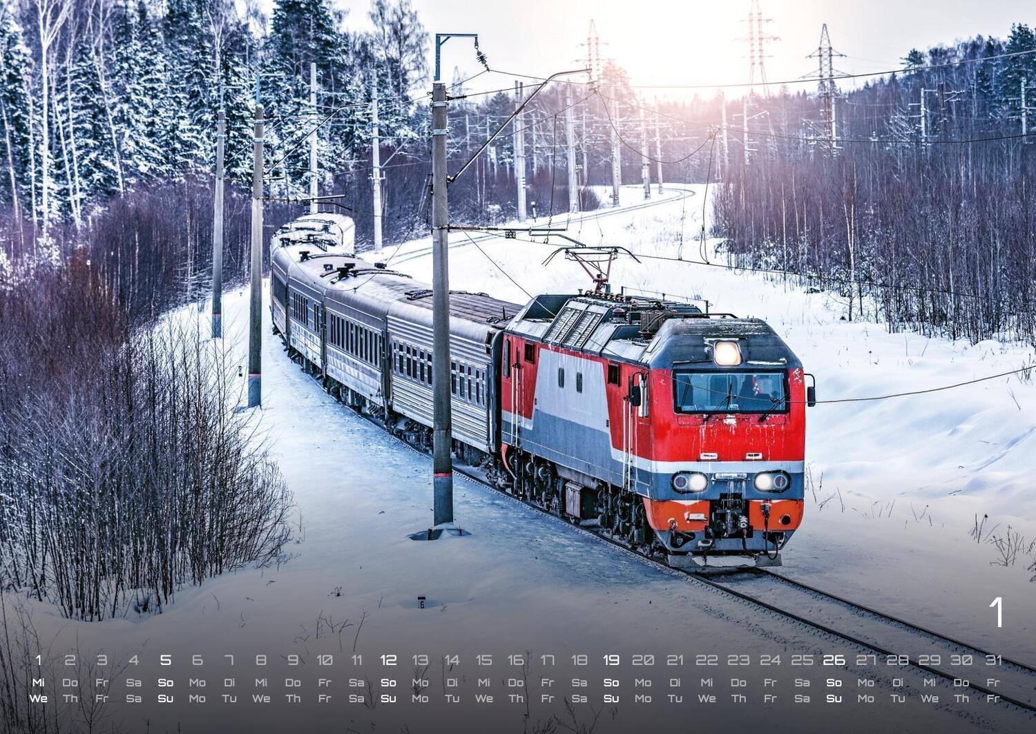 Bild: 9783986734497 | Eisenbahn - faszinierende Bahnwelt - 2025 - Kalender DIN A2 | de