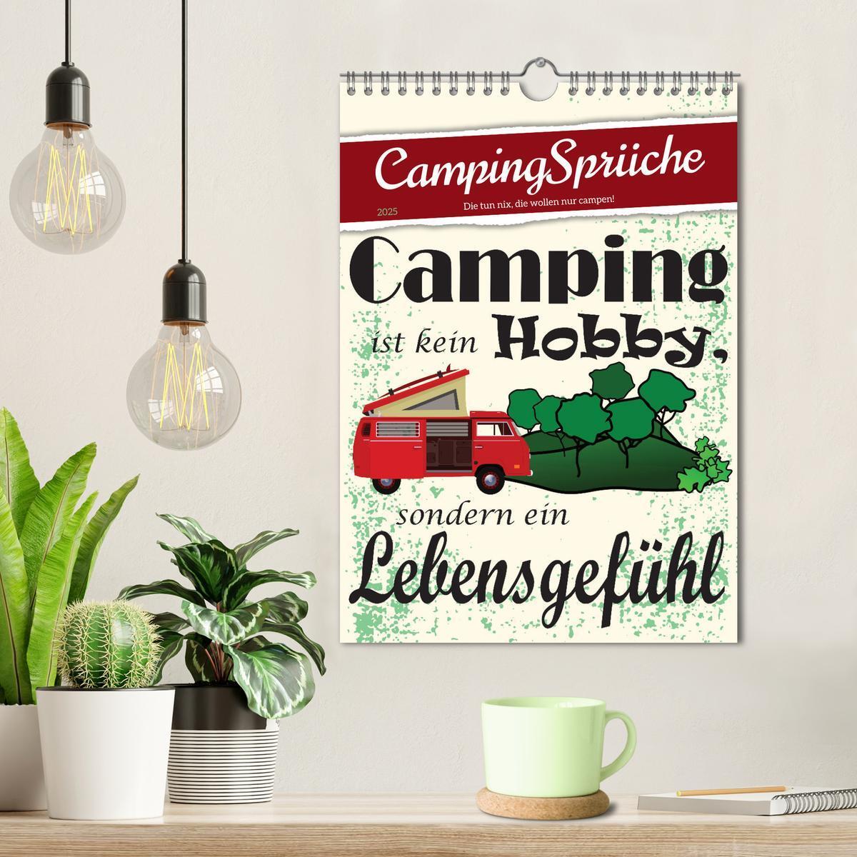 Bild: 9783435889983 | CampingSprüche (Wandkalender 2025 DIN A4 hoch), CALVENDO...